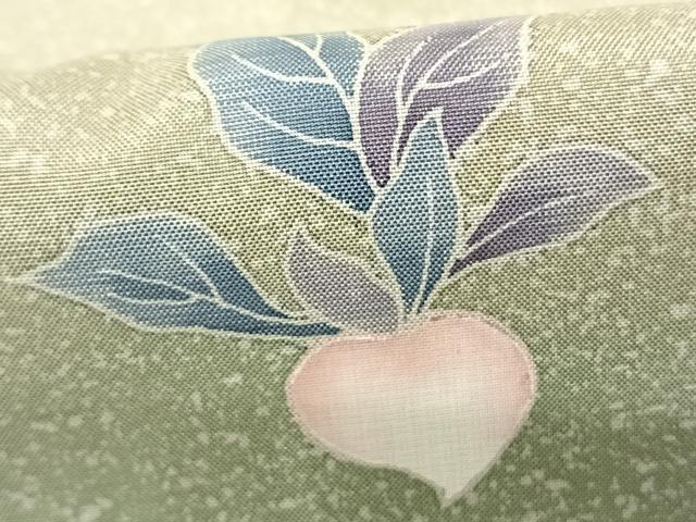 平和屋着物●本場縞大島紬 訪問着 作家物 蕪 暈し染め 宮之原織物謹製 証紙付き 正絹 逸品 AABF0663fy