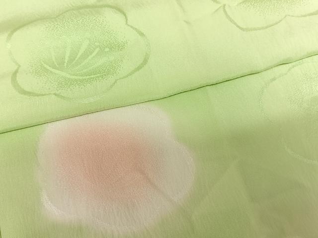 平和屋着物●長襦袢 無双仕立て 舞葉文 暈し染め 正絹 逸品 AABF0665fy