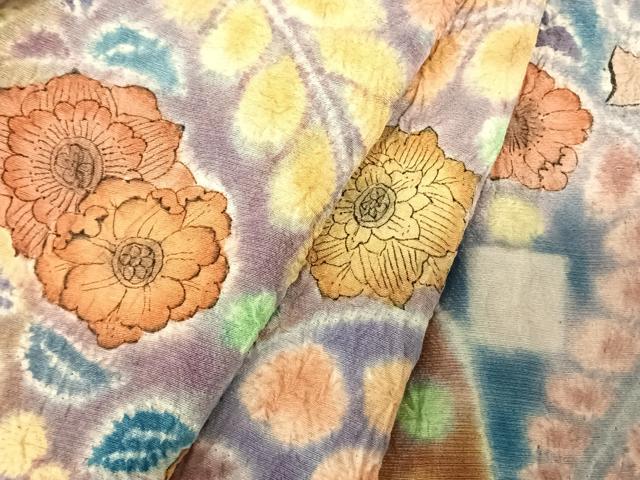 平和屋着物●訪問着 作家物 絞り 辻が花 暈し染め 正絹 逸品 AABF0679fy