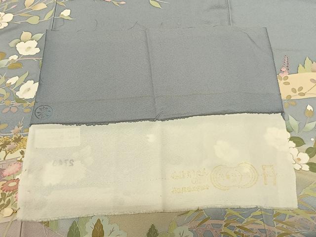 平和屋着物●訪問着 友禅 雪輪枝花文 丹後縮緬 金彩 反端付き ロング丈 正絹 逸品 AABL5484ck