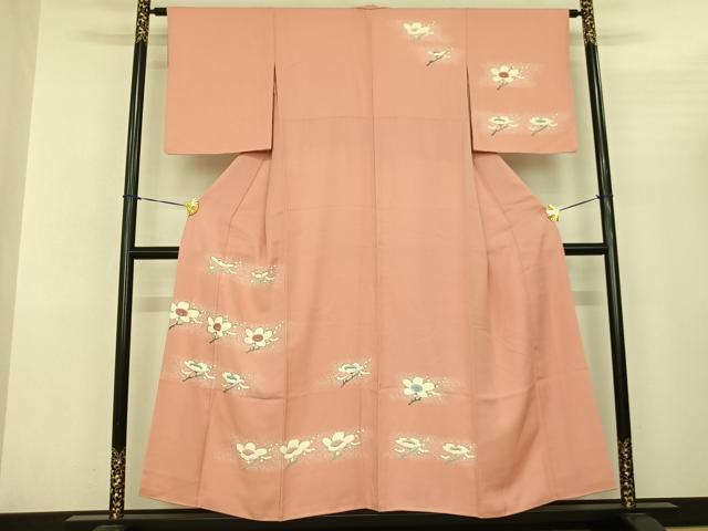 平和屋着物●訪問着 友禅 枝花文 金糸 正絹 逸品 AABF0713fy