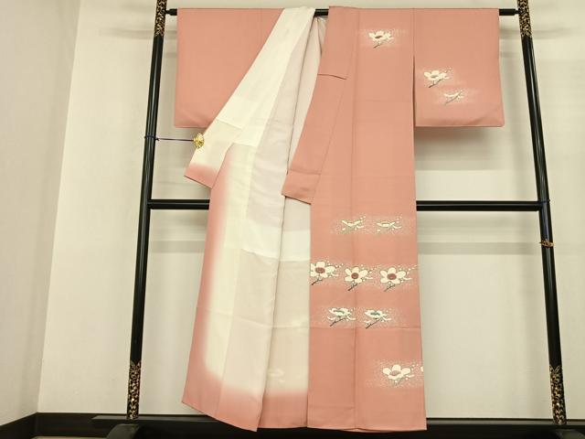 平和屋着物●訪問着 友禅 枝花文 金糸 正絹 逸品 AABF0713fy