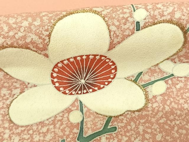 平和屋着物●訪問着 友禅 枝花文 金糸 正絹 逸品 AABF0713fy