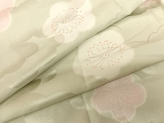 平和屋着物●長襦袢 無双仕立て 舞花文 正絹 逸品 AABF0721fy