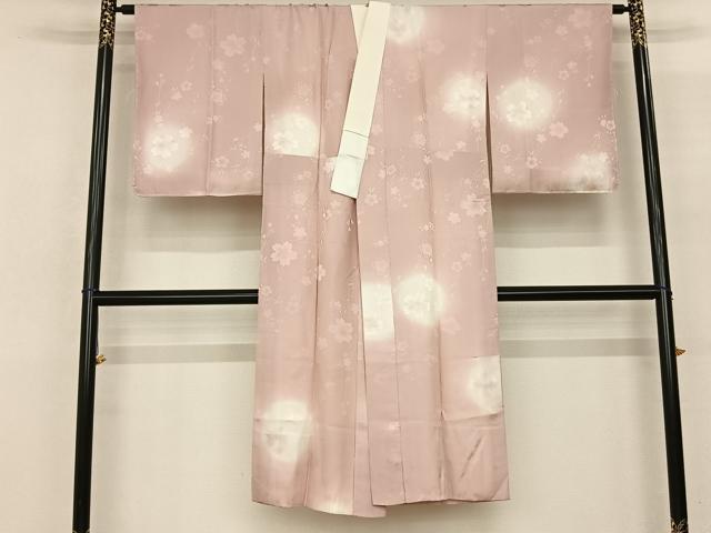 平和屋着物●長襦袢 袷 舞桜地紋 蛍暈し 正絹 逸品 未使用 AABF0723fy