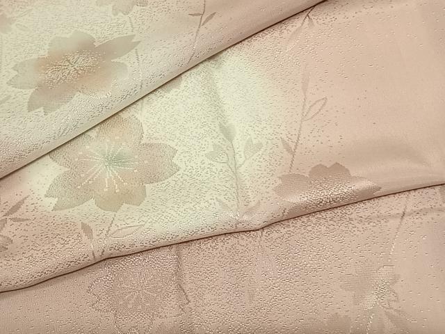 平和屋着物●長襦袢 袷 舞桜地紋 蛍暈し 正絹 逸品 未使用 AABF0723fy