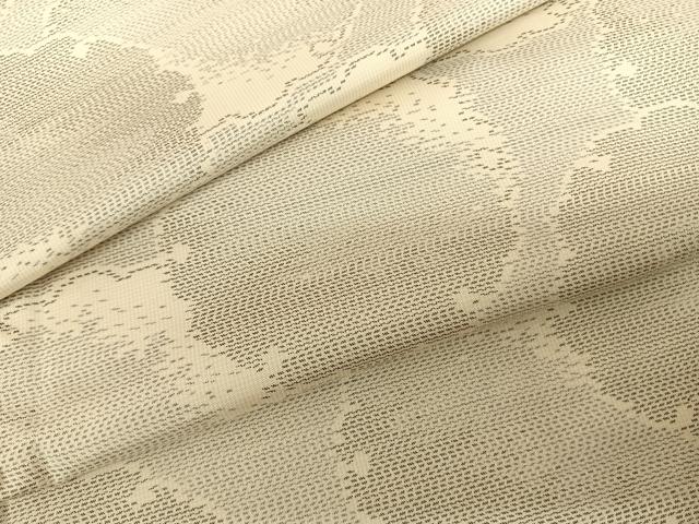 平和屋着物●本場大島紬 白大島 雪輪文 正絹 逸品 AABF0751fy