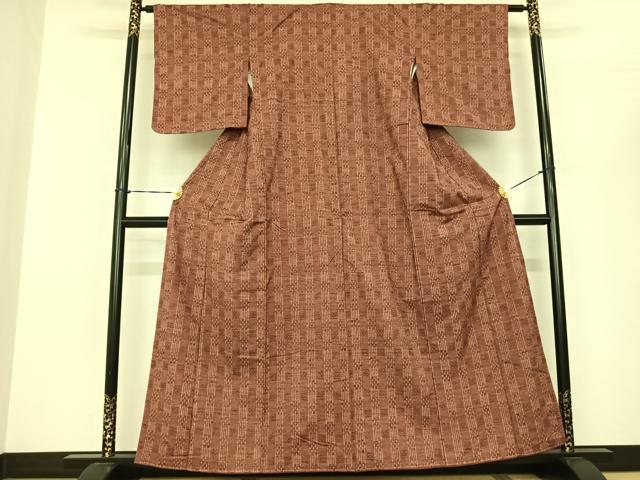 平和屋着物●上質な紬 花織 花間道 正絹 逸品 未使用 AABF0755fy