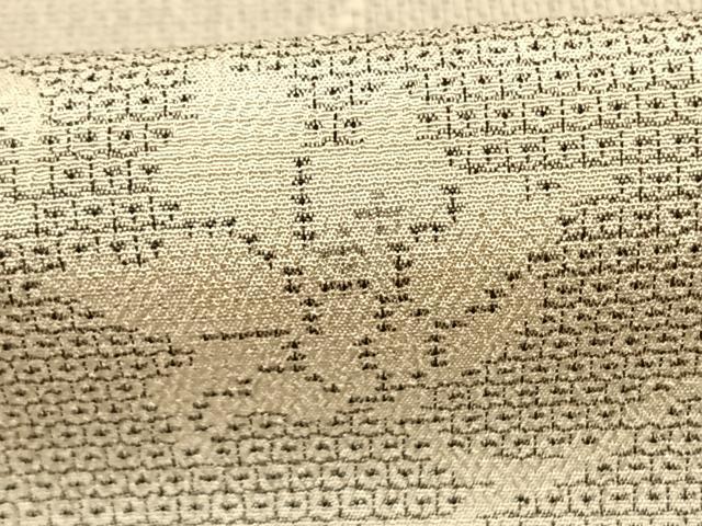 平和屋着物●本塩沢 110亀甲 花唐草文 ロング丈 正絹 逸品 AABF0758fy