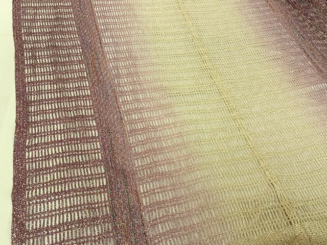 平和屋着物▽袖なし道行コート スリーシーズン 春夏秋 塵除け 霞文 正絹 逸品 AABF0783jh