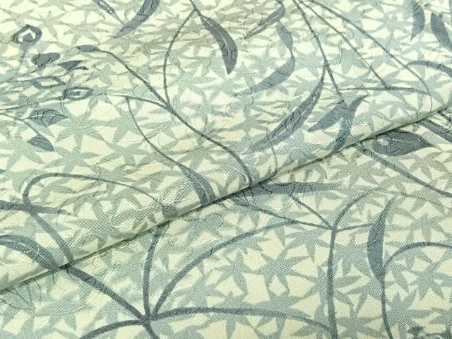 平和屋着物▽上質な小紋 単衣 草花文 正絹 逸品 AABF0786jh