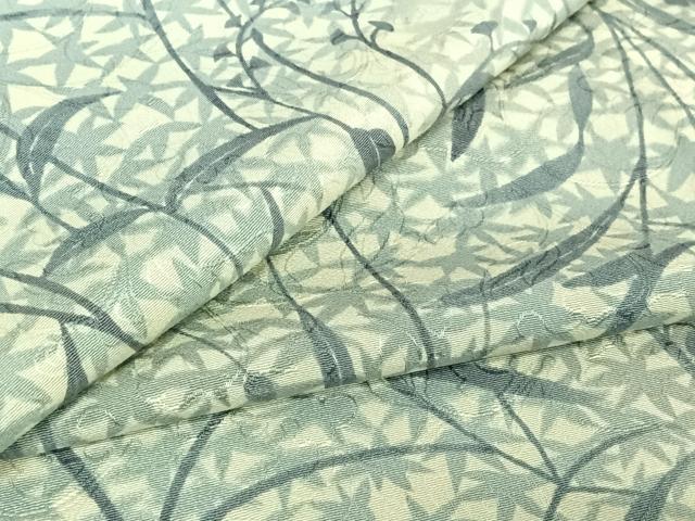 平和屋着物▽上質な小紋 単衣 草花文 正絹 逸品 AABF0786jh