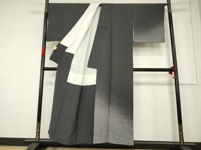 平和屋着物●江戸小紋 訪問着 角通し 青海波 正絹 逸品 AABF0892ck