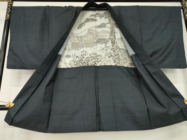 平和屋着物●男性 本場大島紬 アンサンブル 120亀甲 総詰め 正絹 逸品 AABF0898ck