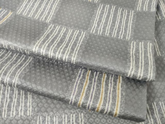平和屋着物●上質な小紋　市松文　正絹　逸品　AABF0906ck 平和屋着物○上質な小紋 市松文 正絹 逸品 AABF0906ck