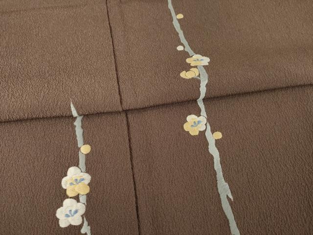 平和屋着物●洗える最高級着物 <英>はなぶさ謹製 色留袖 刺繍 枝梅 洗える着物 AABF0921ck