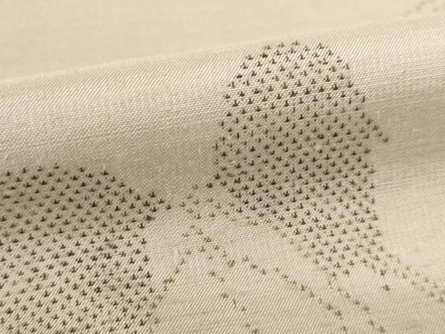 平和屋着物●結城紬 枝葉文 正絹 逸品 AABF0946ck