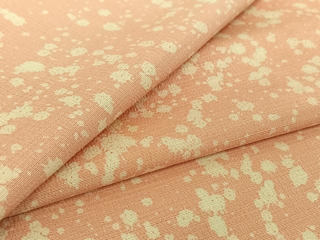平和屋着物▽上質な紬 単衣 霞文 正絹 逸品 AABF0963jh
