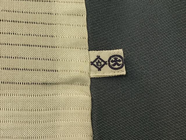 平和屋着物▽江戸小紋 単衣 万筋 御召御納戸色×白色 正絹 逸品 AABF0971jh