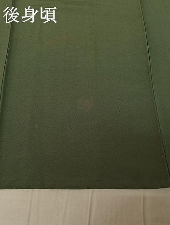 平和屋着物▽上質な色無地 単衣 老竹色 正絹 逸品 AABF0978jh