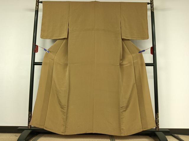 平和屋着物▽上質な小紋 単衣 唐草文 鬼しぼ縮緬 正絹 逸品 AABF0991jh