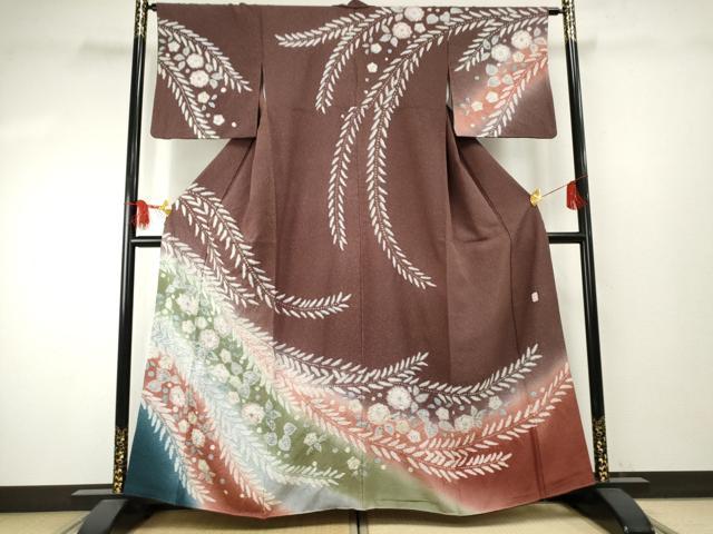 平和屋着物●訪問着 作家物 辻が花 絞り 暈し染め 三越扱い 正絹 逸品 AABF1032cs