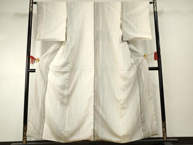 平和屋着物●本塩沢 やまだ織 200色 間道 正絹 逸品 AABF1036cs