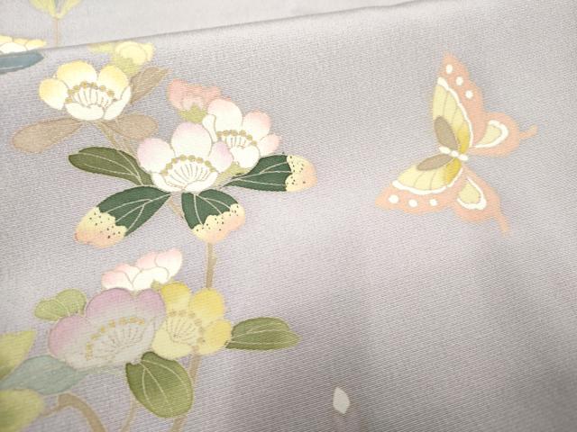 平和屋着物●訪問着 友禅 作家物 花蝶文 暈し染め さが美扱い 正絹 逸品 AABF1038cs