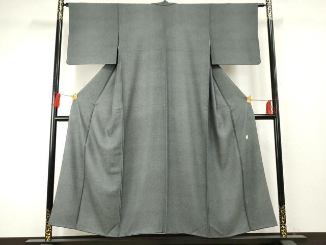 平和屋着物●江戸小紋 草木染 鮫小紋柄 黒地 さが美扱い 正絹 逸品 AABF1054cs
