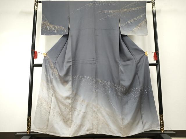 平和屋着物●人間国宝 福田喜三郎 訪問着 箔散らし 暈し染め 金彩 正絹 逸品 AABF1083cs