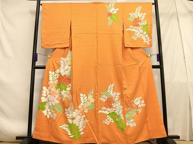平和屋着物■訪問着 刺繍 草花文 金糸 正絹 逸品 AABF1221oa