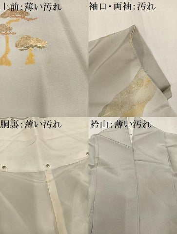 平和屋着物■訪問着 竹屋町刺繍 道長草花文 金彩 正絹 逸品 AABF1302ph