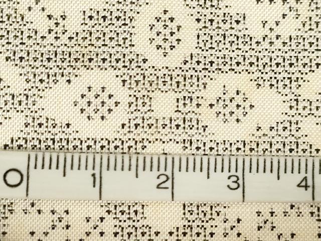 平和屋着物●本場大島紬 白大島 200亀甲 花天井文 正絹 逸品 AABF1325ck
