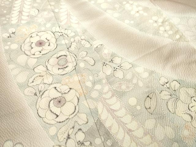平和屋着物●訪問着 辻が花 舞花文 暈し染め 正絹 逸品 未使用 AABF1328ck