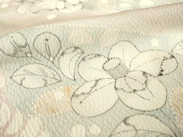平和屋着物●訪問着 辻が花 舞花文 暈し染め 正絹 逸品 未使用 AABF1328ck