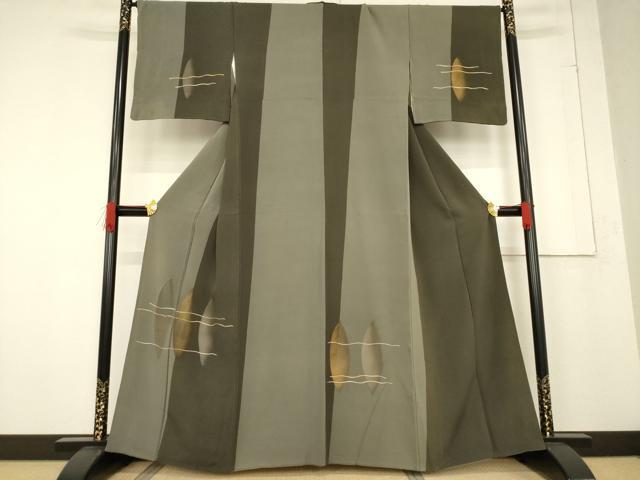 平和屋着物●訪問着　幾何学文様　金彩　正絹　逸品　AABF1342ck 平和屋着物○訪問着 幾何学文様 金彩 正絹 逸品 AABF1342ck