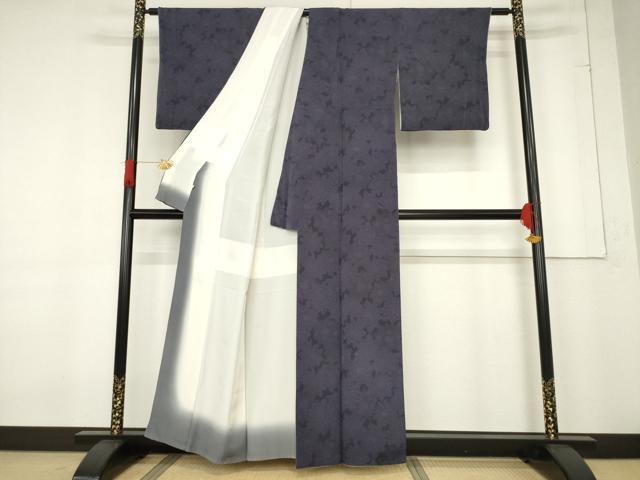 平和屋着物●重要無形文化財 人間国宝 中村勇二郎 江戸小紋 川端柄 正絹 逸品 AABF1357ck