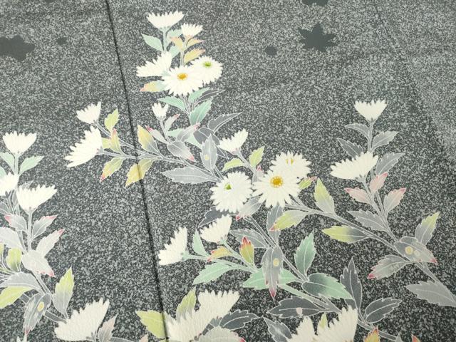 平和屋着物●京友禅 羽田工房 京都府指定無形文化財保持者 羽田登 訪問着 草花文 正絹 逸品 AABF1381ck