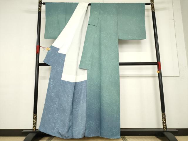 平和屋着物●佐波理綴 創作者 池口定男 訪問着 霞文 暈し染め 正絹 逸品 AABF1383ck