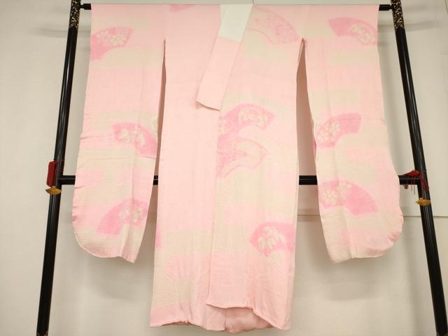 平和屋着物●豪華振袖・長襦袢(袷)セット 駒刺繍 染織名作展 花鳥文 金彩 長襦袢:広衿仕立て 正絹 逸品 AABF1389ck