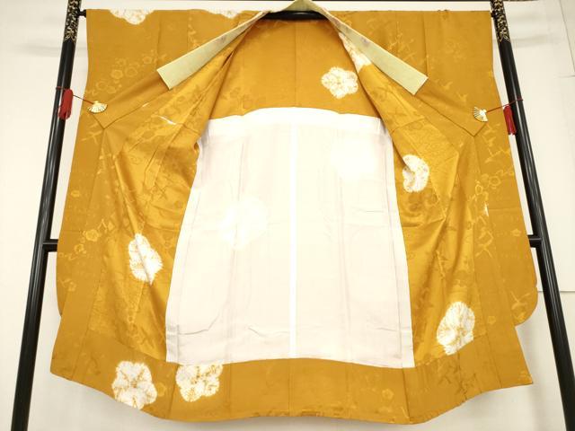 平和屋着物●長襦袢 無双仕立て 絞り 舞花文 飛鶴地紋 正絹 逸品 AABF1391ck