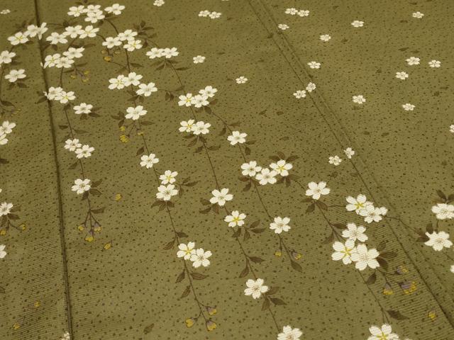 平和屋着物*夏物 訪問着 絽 舞桜文 洗える着物 AABF1572jd