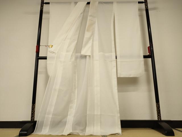 平和屋着物*夏物 振袖用長襦袢 絽 白色 洗える着物 AABF1595jd
