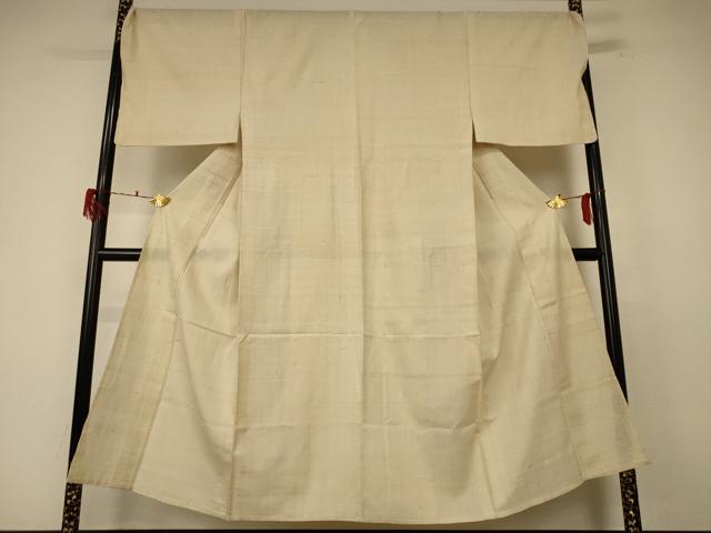 平和屋着物*夏物 男性 生紬 浅黄色 正絹 逸品 AABF1633jd