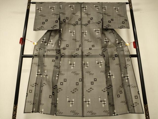 平和屋着物*夏物 本場琉球絣 夏琉球 正絹 逸品 AABF1649jd