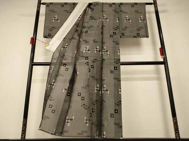 平和屋着物*夏物 本場琉球絣 夏琉球 正絹 逸品 AABF1649jd