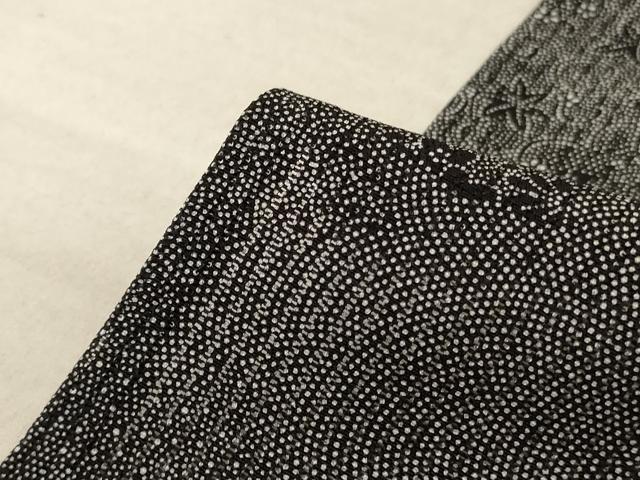 平和屋着物*夏物 江戸小紋 縦絽 寄せ小紋柄 正絹 逸品 AABF1656jd