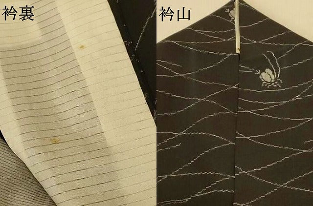 平和屋着物*夏物 本場大島紬 夏大島 夏虫 正絹 逸品 AABF1661jd