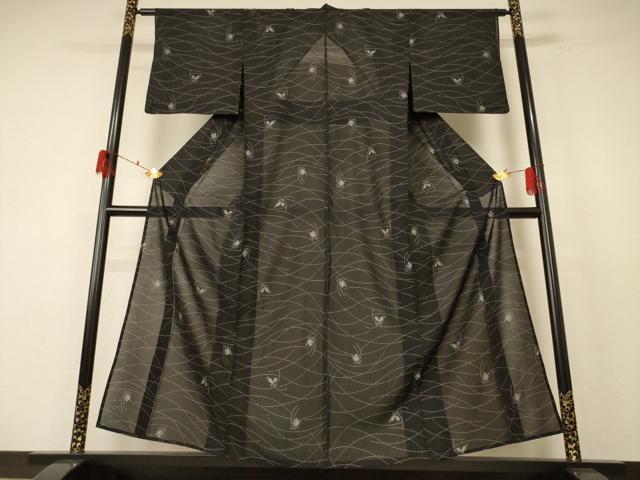 平和屋着物*夏物 本場大島紬 夏大島 夏虫 正絹 逸品 AABF1661jd