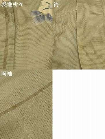 平和屋着物*夏物 訪問着 絽 駒刺繍 草花文 銀糸 正絹 逸品 AABF1674jd